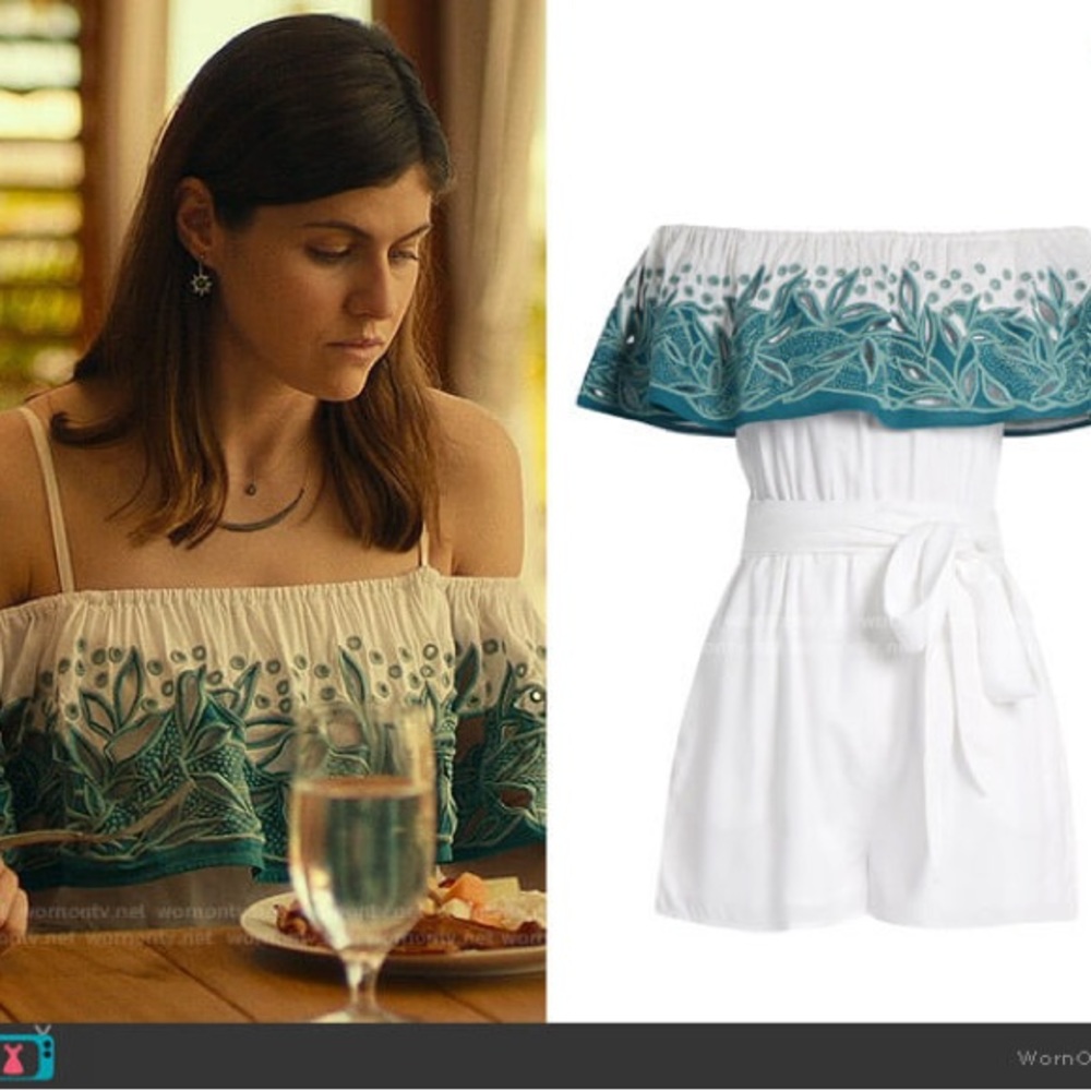 Mara Hoffman swim coverup as seen on White Lotus